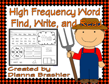 Preview of High Frequency Words Find, Write, and Read