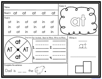 High Frequency Words Find, Write, and Read by Teachers R US | TpT