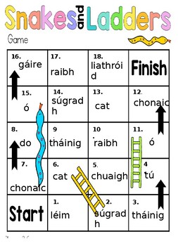 Preview of High Frequency Words 41 - 80 Snakes and Ladder