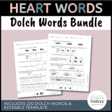Dolch Heart Words Bundle (High Frequency Words)