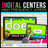 High Frequency Words Literacy Centers | March Digital Lite