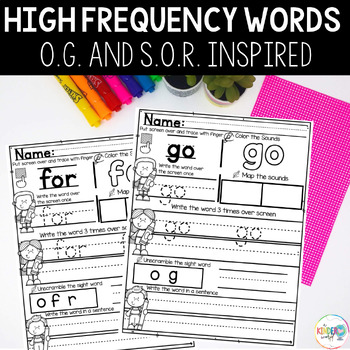 Preview of High Frequency Words O.G. and Science of Reading Inspired