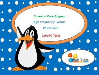 Preview of High Frequency Words PowerPoint (Level 2)