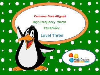 Preview of High Frequency Words PowerPoint (Level 3)