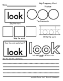 High Frequency Words Practice Sheets (Fry Words List 2)