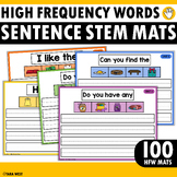 High Frequency Words Sentence Stem Mats