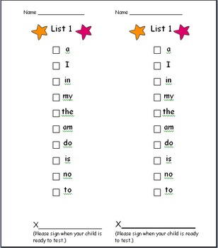 Preview of High Frequency Words- Sight Word Program