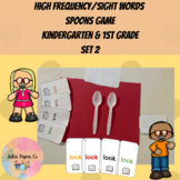 High Frequency Words, Sight Words Spoons Game Set 2, 1st G