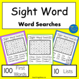 High Frequency Words (Sight Words) Word Searches Set #1