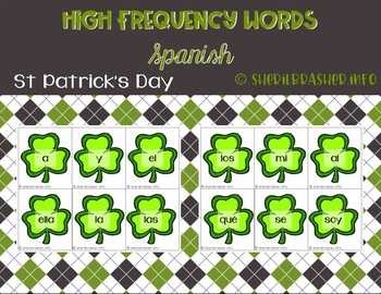 Preview of High Frequency Words | Spanish | St Patrick's Day