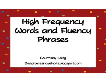 Preview of High Frequency Words and Fluency Phrases