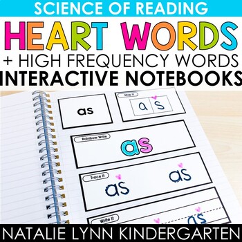 Preview of High Frequency Words and Heart Words Interactive Notebook Sight Words Practice