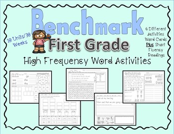 Preview of High Frequency Words for Benchmark Advance First Grade Ca, National,  Florida