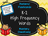 High Frequency Words for Kindergarten-Second Grade with Ma