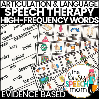 Preview of Speech Therapy High-Frequency Words for Articulation & Language | SLP MUST-HAVE!