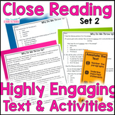 High Interest Close Reading Passages for 5th Grade Reading