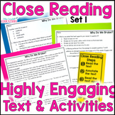 High Interest Close Reading Passages for 4th and 5th Grade