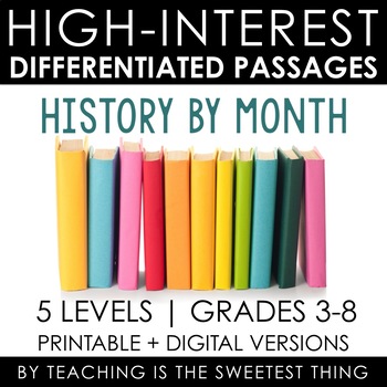 Preview of High-Interest History Differentiated Passages for the Year Bundle