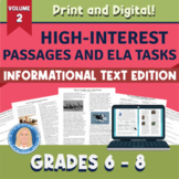 Reading Passages & Comprehension Tasks | Volume II | Informational Text Edition