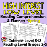 High Interest - Low Level Reading Comprehension & Fluency 