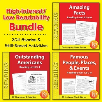 High-Interest / Low Readability {Bundle} by Remedia | TpT