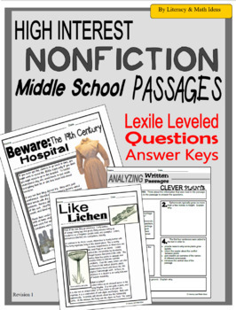 Preview of High-Interest Nonfiction Passages (Middle School)