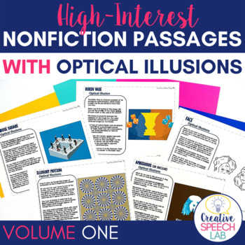 Preview of High Interest Nonfiction Passages with Optical Illusions