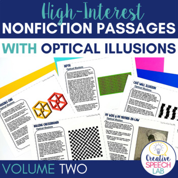 Preview of High Interest Nonfiction with Optical Illusions - Volume 2
