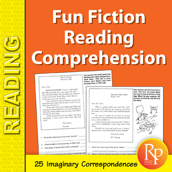 Preview of Fun Fiction Reading Comprehension Stories - No Prep Worksheets