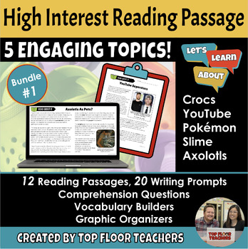 Preview of High Interest Reading Passages