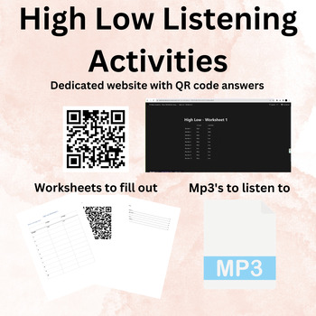 Preview of High Low Listening Activities