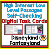 High Low Reading & Comprehension DIGITAL Task Cards Self-Checking