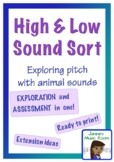 High/Low Sound Sort with Animals and Xylophones