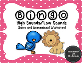 High/Low Sounds Bingo and Assessment