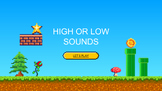 High/Low sounds game l video game themed l 23 questions