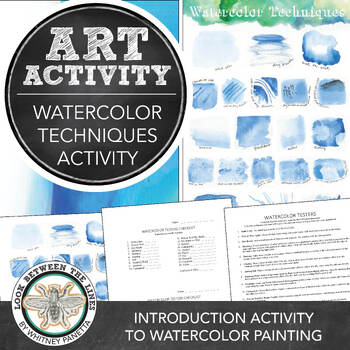Preview of Watercolor Painting Intro Lesson: Elementary Art, Middle School, High School Art