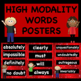 High Modality Words Posters | Opinion Language | For Persu