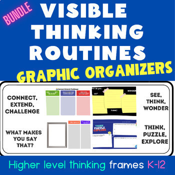 Preview of BUNDLE: Higher Order Thinking Graphic Organizers, Visible Thinking Templates