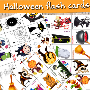 Preview of High Quality Printable Halloween Flash Cards