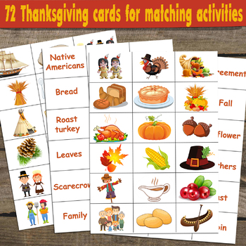 High Quality Printable Thanksgiving Flash Cards By Valerie Fabre