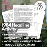 High School - 1984 Comparative Article - Headline Activity