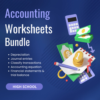 Preview of High School Accounting Worksheets | Printable Activities & Homework