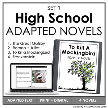 Preview of High School Adapted Novel Bundle | Special Education | Set 1