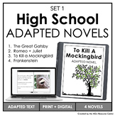 High School Adapted Novel Bundle | Special Education | Set 1