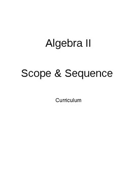 Preview of High School Algebra 2 year long CCSS lesson plans