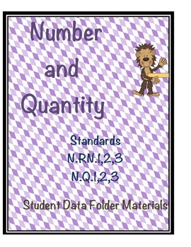 Preview of High School Algebra - Number and Quantity Standards Student Data Folder