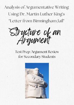 Preview of High School Argument Writing - MLK's "Letter from Birmingham Jail"  Mini Unit