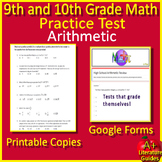 9th and 10th Grade NWEA Map Math Practice Test - Arithmeti