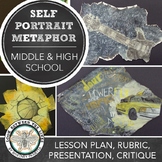 Middle, High School Art, ELA Metaphorical Self-Portrait Mi