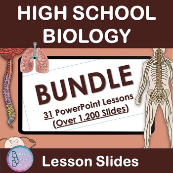 Preview of High School Biology Bundle | PowerPoint Lesson Slides | Respiration Digestion